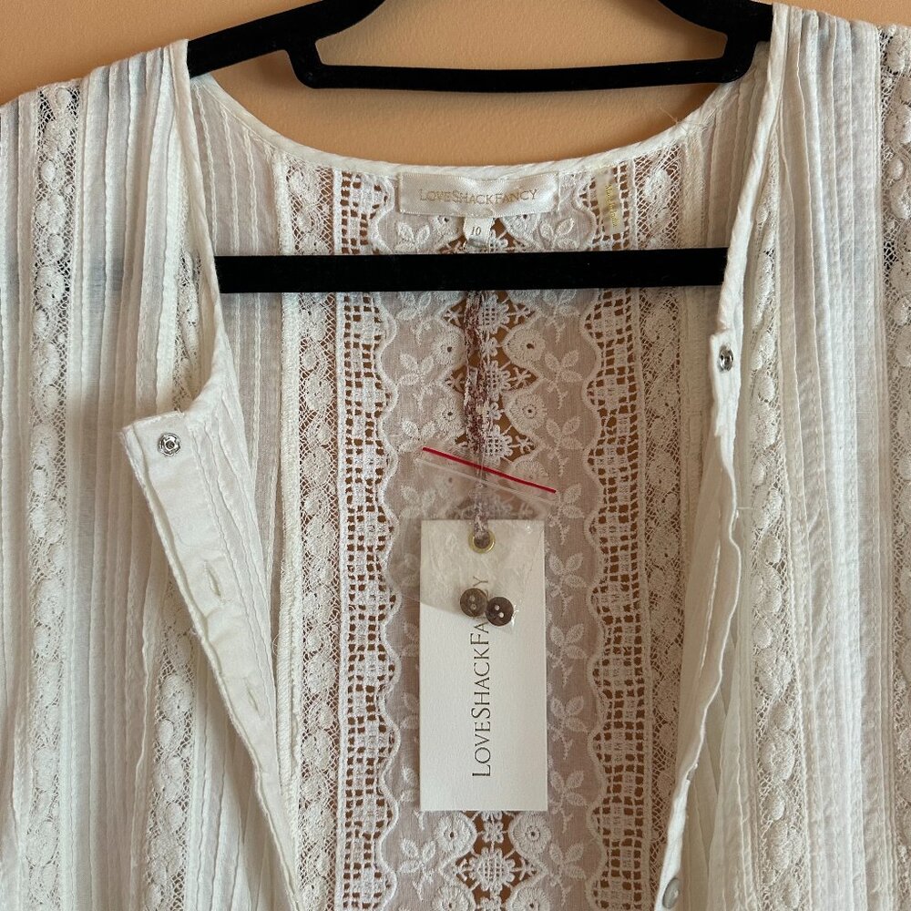 NWT LoveShackFancy Ardan Victorian Maxi Dress | White | Size 10